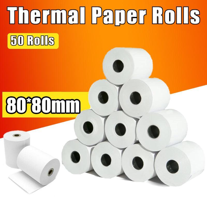 50 Rolls 80X80mm Thermal Paper Cash Register Receipt Roll V528-THERMALPAPER-80-80-96654