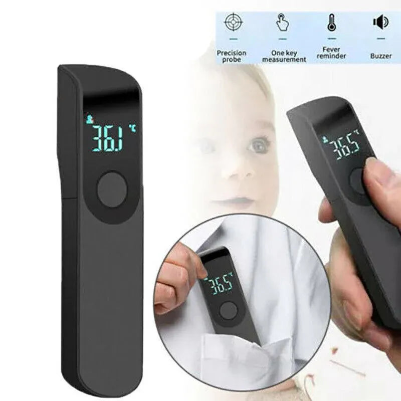 Digital Ir Thermometer Baby Forehead Body Temperature Gun Finger Pulse Oximeter V528-THERMOGRAPH-BLACK-46511