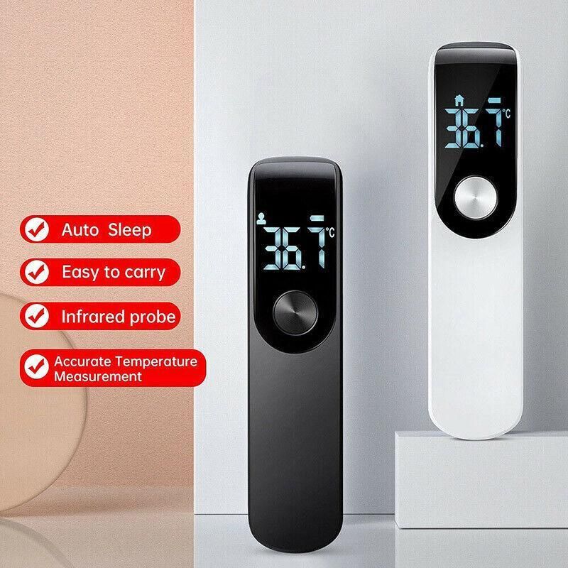 Digital Ir Thermometer Baby Forehead Body Temperature Gun Finger Pulse Oximeter V528-THERMOGRAPH-BLACK-46511