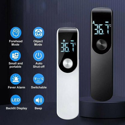 Digital Ir Thermometer Baby Forehead Body Temperature Gun Finger Pulse Oximeter V528-THERMOGRAPH-BLACK-46511