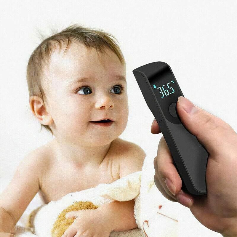 Digital Ir Thermometer Baby Forehead Body Temperature Gun Finger Pulse Oximeter V528-THERMOGRAPH-BLACK-46511