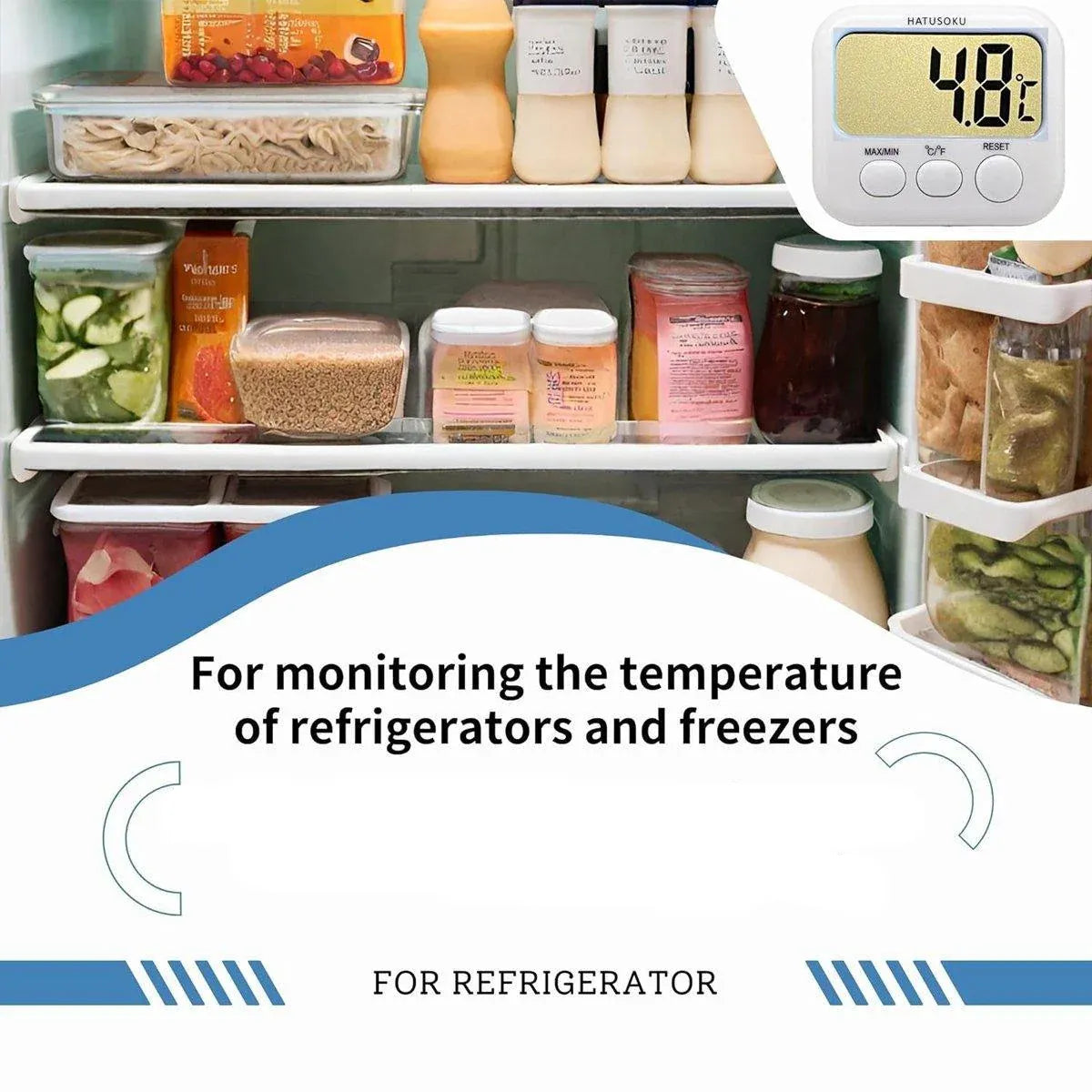 Digital Thermometer with Probe for Refrigerator Fish Tank Aquarium Temperature V528-THERMOMETER-TA-609253