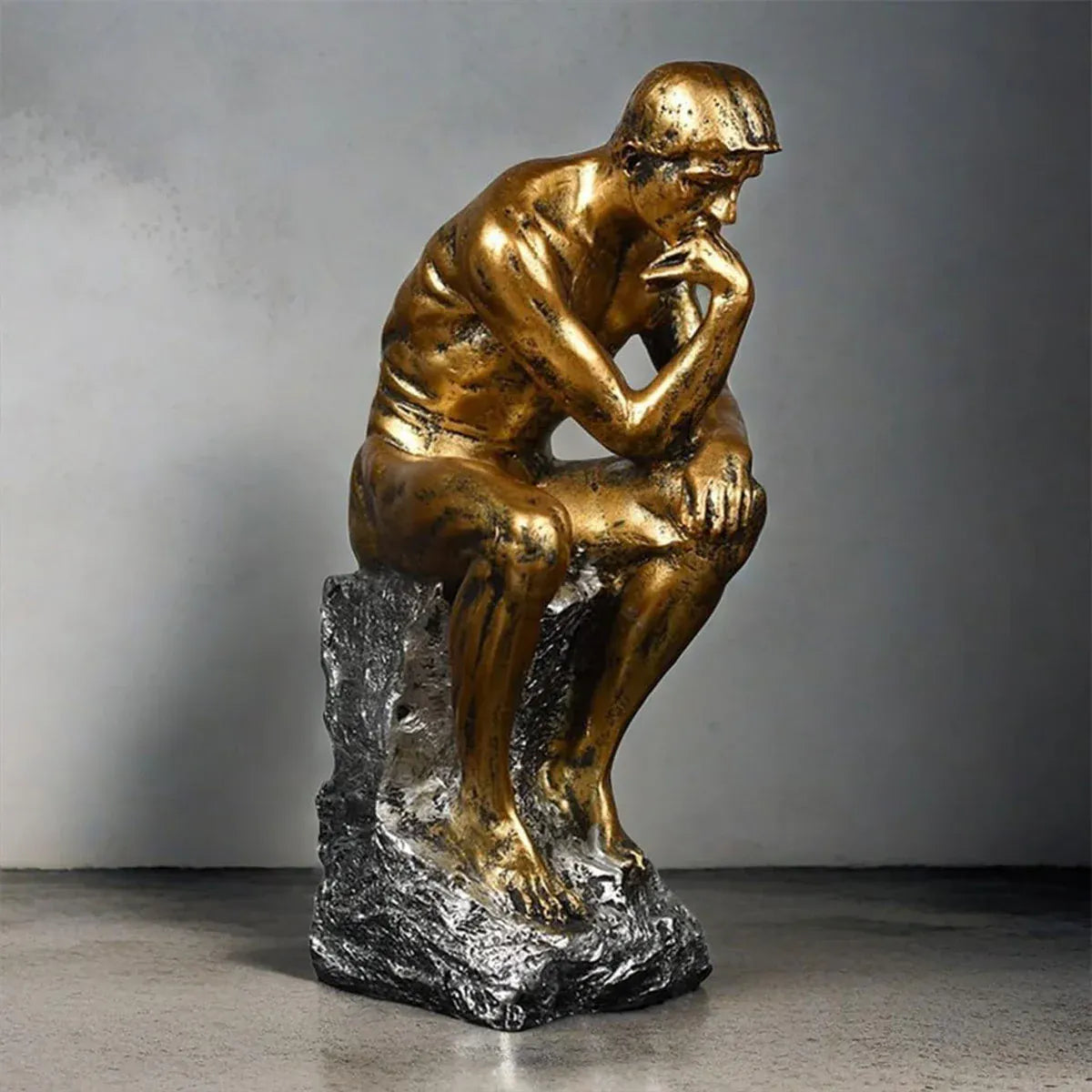 Resin Sculpture Home Decor Ornament Tabletop Figurine Modern Decorative Statue V528-THINKER-GOLD-186641