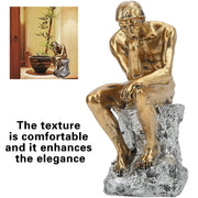 Resin Sculpture Home Decor Ornament Tabletop Figurine Modern Decorative Statue V528-THINKER-GOLD-186641