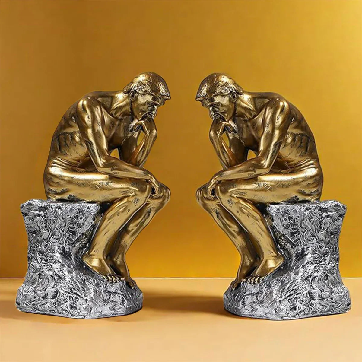 Resin Sculpture Home Decor Ornament Tabletop Figurine Modern Decorative Statue V528-THINKER-GOLD-186641