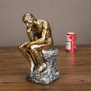 Resin Sculpture Home Decor Ornament Tabletop Figurine Modern Decorative Statue V528-THINKER-GOLD-186641