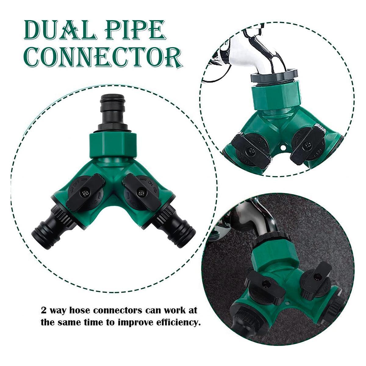 3PCS Versatile 2 Way Garden Hose Splitter Y Shape Water Pipe Connector Diverter V528-THREE-WAY-SHUNT-3PCS-962051