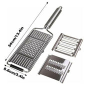 Multi-Purpose Vegetable Slicer Peeler Stainless Steel Grater Shredder Cutter V528-THREEKNIVES-545224