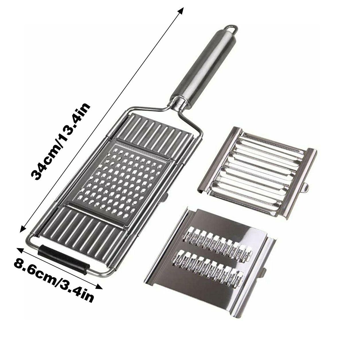 Multi-Purpose Vegetable Slicer Peeler Stainless Steel Grater Shredder Cutter V528-THREEKNIVES-545224