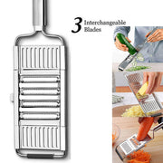 Multi-Purpose Vegetable Slicer Peeler Stainless Steel Grater Shredder Cutter V528-THREEKNIVES-545224