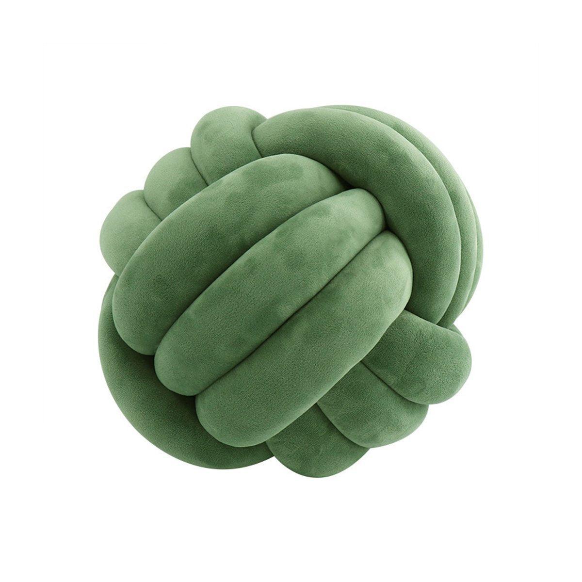 Three-Strand Braided Round Pillow Sofa Cushion Decorative Pillow for Living Room - Black V528-THROW-PILLOW-14CM-BLACK-799032