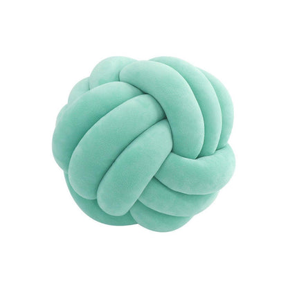 Three-Strand Braided Round Pillow Sofa Cushion Decorative Pillow for Living Room - Black V528-THROW-PILLOW-14CM-BLACK-799032