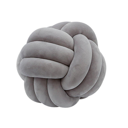 Three-Strand Braided Round Pillow Sofa Cushion Decorative Pillow for Living Room - Black V528-THROW-PILLOW-14CM-BLACK-799032