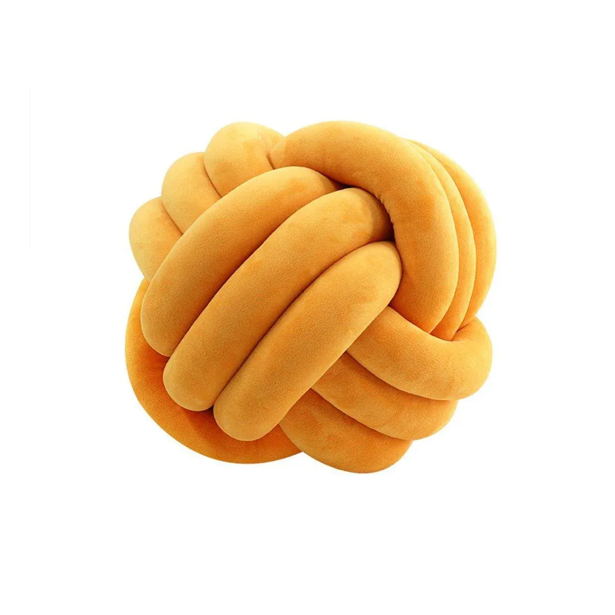 Three-Strand Braided Round Pillow Sofa Cushion Decorative Pillow for Living Room - Curcuma V528-THROW-PILLOW-14CM-CURCUMA-770923