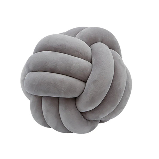 Three-Strand Braided Round Pillow Sofa Cushion Decorative Pillow for Living Room - Dark Grey V528-THROW-PILLOW-14CM-DARK-GREY-908801