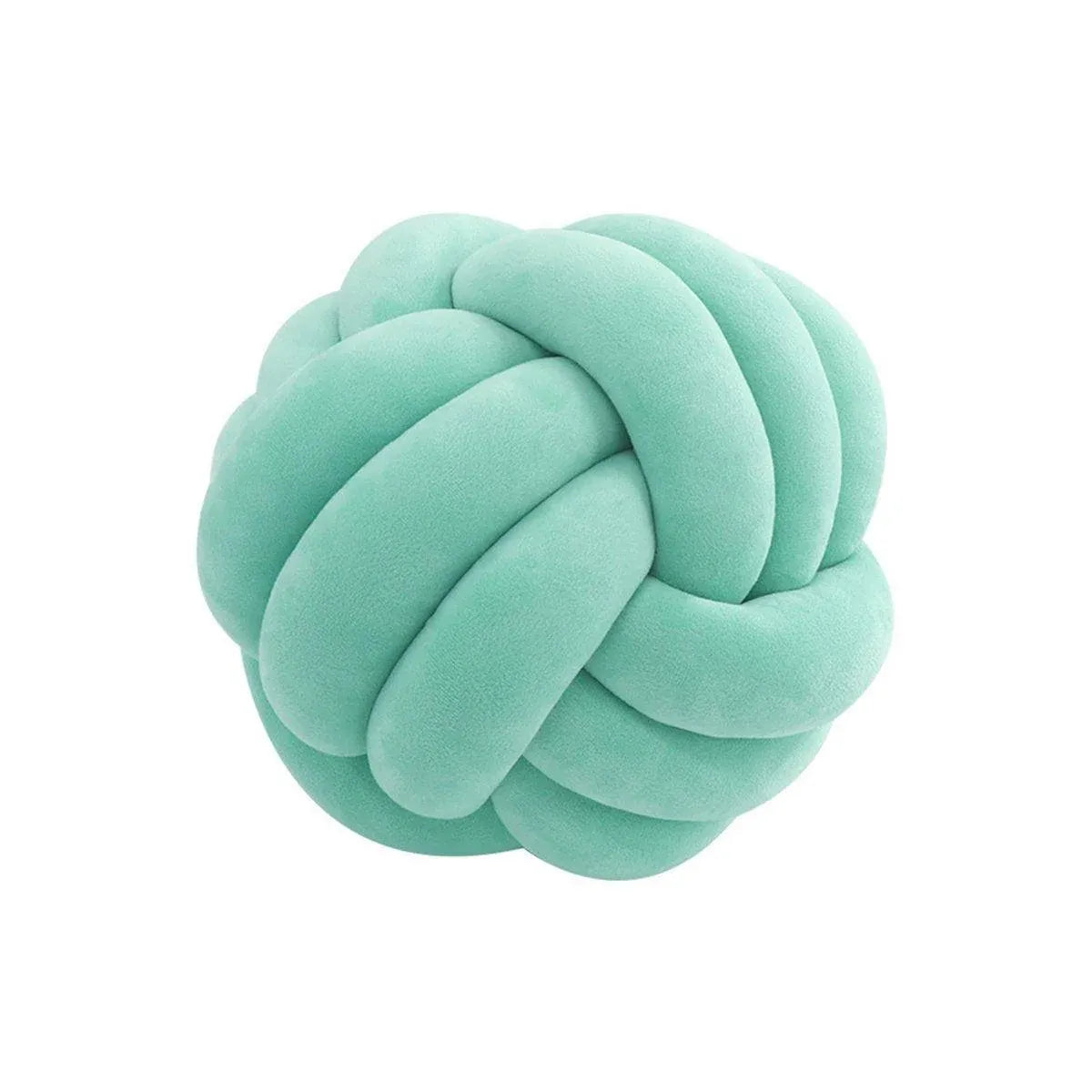 Three-Strand Braided Round Pillow Sofa Cushion Decorative Pillow for Living Room - Light Blue V528-THROW-PILLOW-14CM-LIGHT-BLUE-135042