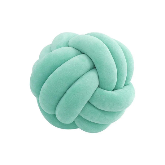 Three-Strand Braided Round Pillow Sofa Cushion Decorative Pillow for Living Room - Light Blue V528-THROW-PILLOW-14CM-LIGHT-BLUE-135042