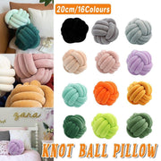 Three-Strand Braided Round Pillow Sofa Cushion Decorative Pillow for Living Room - Light Grey V528-THROW-PILLOW-14CM-LIGHT-GREY-934152