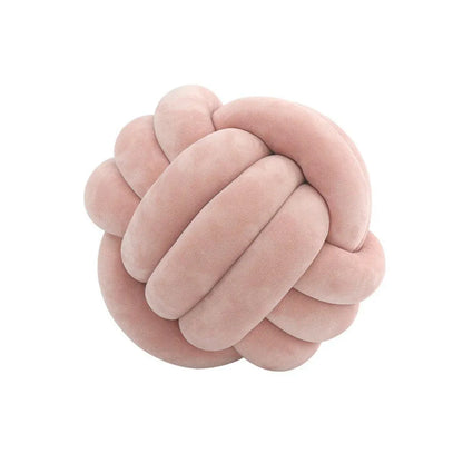 Three-Strand Braided Round Pillow Sofa Cushion Decorative Pillow for Living Room - Pink V528-THROW-PILLOW-14CM-NEW-PINK-775200