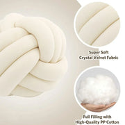 Three-Strand Braided Round Pillow Sofa Cushion Decorative Pillow for Living Room - Pink V528-THROW-PILLOW-14CM-NEW-PINK-775200