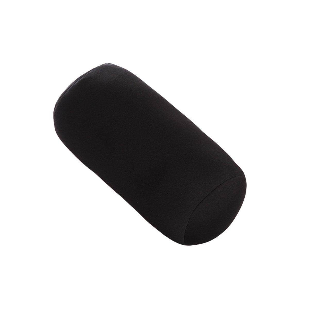 Solid Color Cylindrical Foam Particle Pillow Multi-Functional Neck Waist Support - Grey V528-THROW-PILLOW-GREY-355246