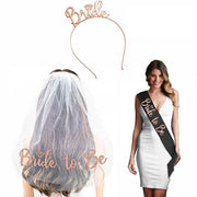 Bride To Be Hen Veil Sash Tiara Hens Night Bridal Shower Kitchen Tea Accessories - Gold Tiara V528-TIARA-GOLD-190870