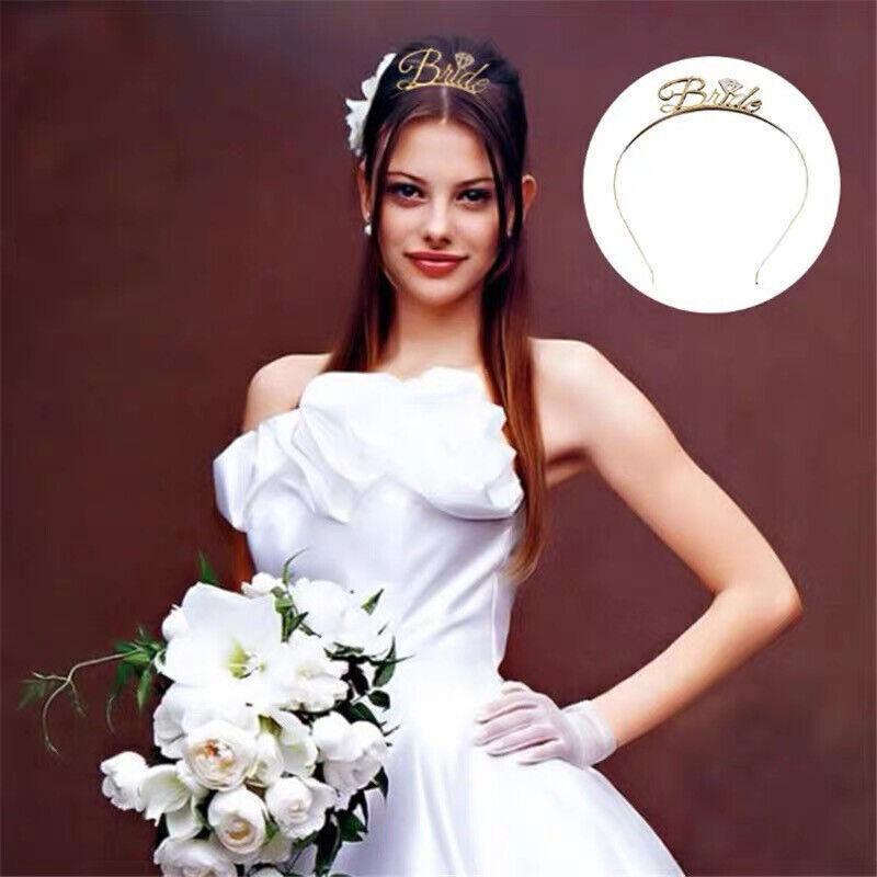 Bride To Be Hen Veil Sash Tiara Hens Night Bridal Shower Kitchen Tea Accessories - Rose Gold Tiara V528-TIARA-ROSEGOLD-380268