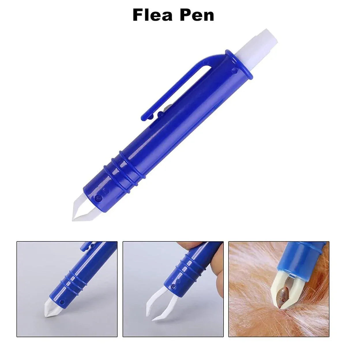 5PCS Pet Flea Tick Removal Tool Set Dog Cat Lice Fork Tweezers Kit Silver Hook V528-TICK-HOLDER-5PCS-136343
