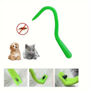5PCS Pet Flea Tick Removal Tool Set Dog Cat Lice Fork Tweezers Kit Silver Hook V528-TICK-HOLDER-5PCS-136343