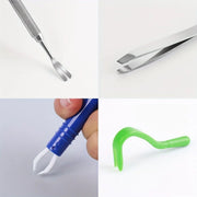5PCS Pet Flea Tick Removal Tool Set Dog Cat Lice Fork Tweezers Kit Silver Hook V528-TICK-HOLDER-5PCS-136343