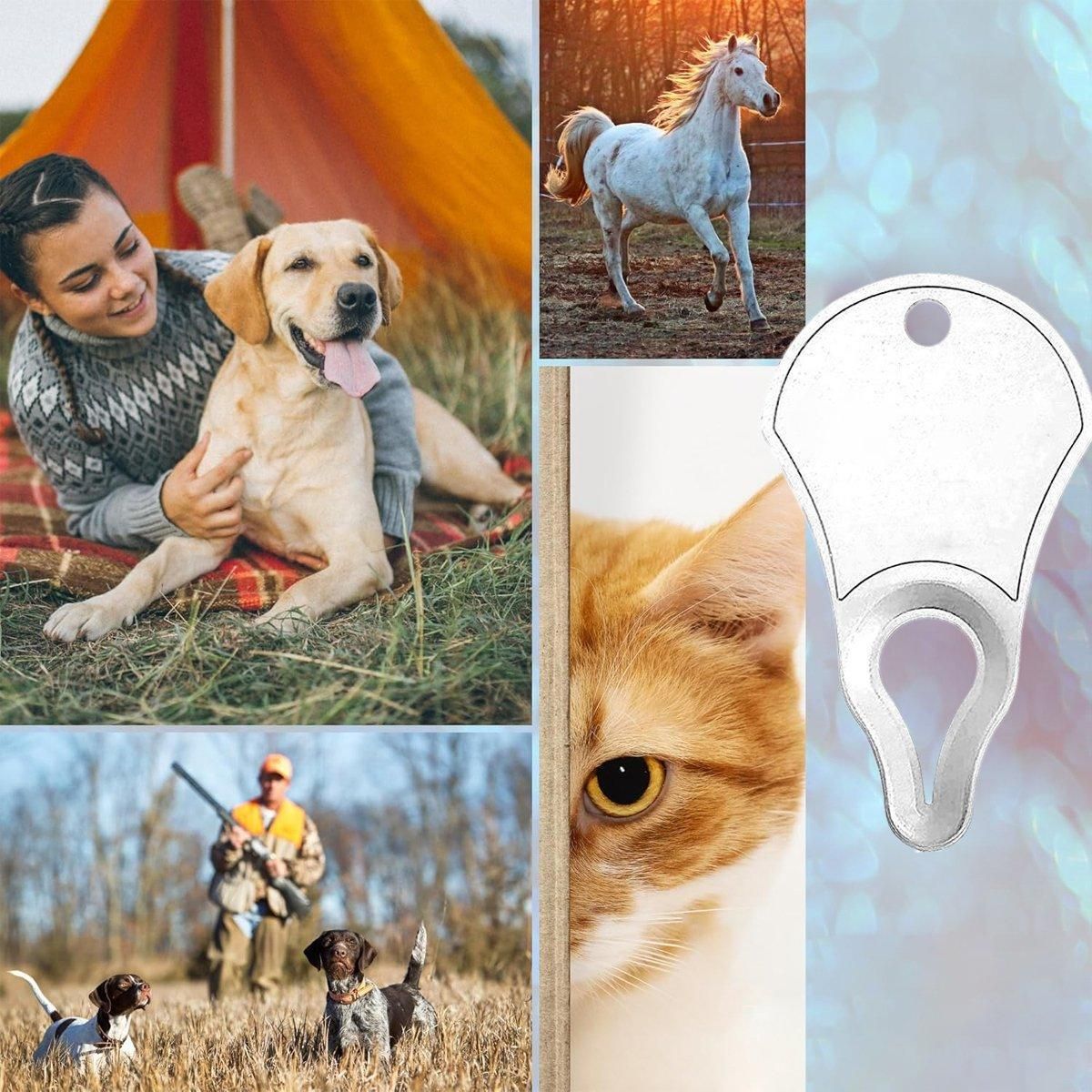 1PC Tick Removal Tool Pet Dog Lice Clip Cat Flea Removal Tool Tick Remover Tool - Silver V528-TICK-REMOVAL-TOOL-SILVER-896682