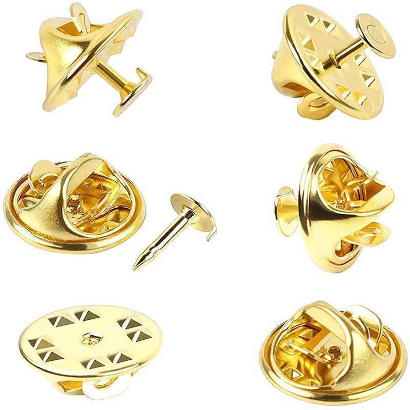 50 Sets Butterfly Clutch Tie Tacks Pin Back Replacement With Blank Cuff Pins - Gold V528-TIETACKS-GOLD-50SETS-879360
