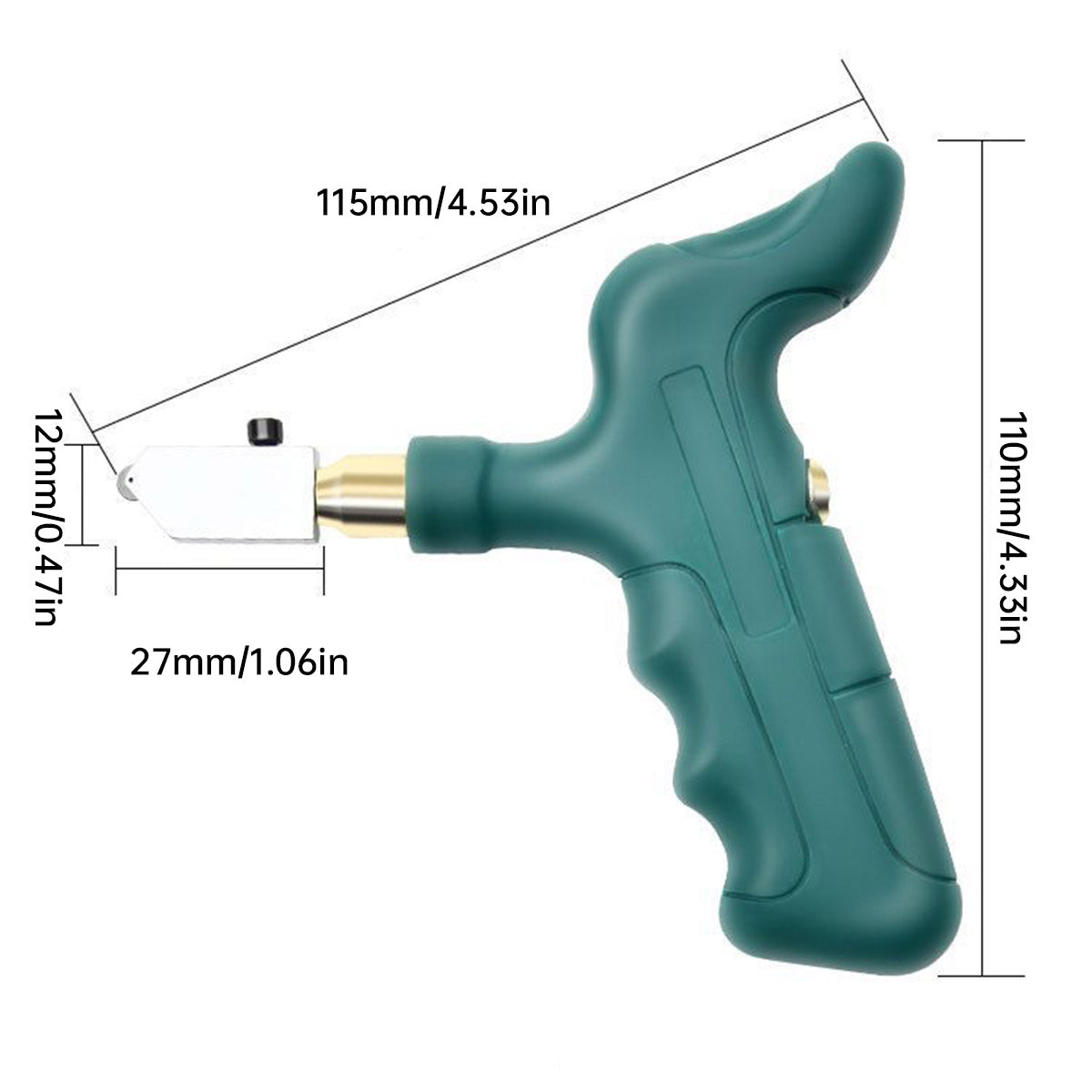 Handheld Ceramic Tile Cutter Portable Diamond Glass Cutter for Thick Tiles Glass V528-TILE-OPENER-638591