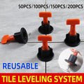 50-200X Tile Leveling System Clips Levelling Spacer Tiling Tool Floor Wallwrench - 50PCS V528-TILINGTOOL-536623