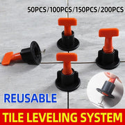 50-200X Tile Leveling System Clips Levelling Spacer Tiling Tool Floor Wallwrench - 50PCS V528-TILINGTOOL-536623