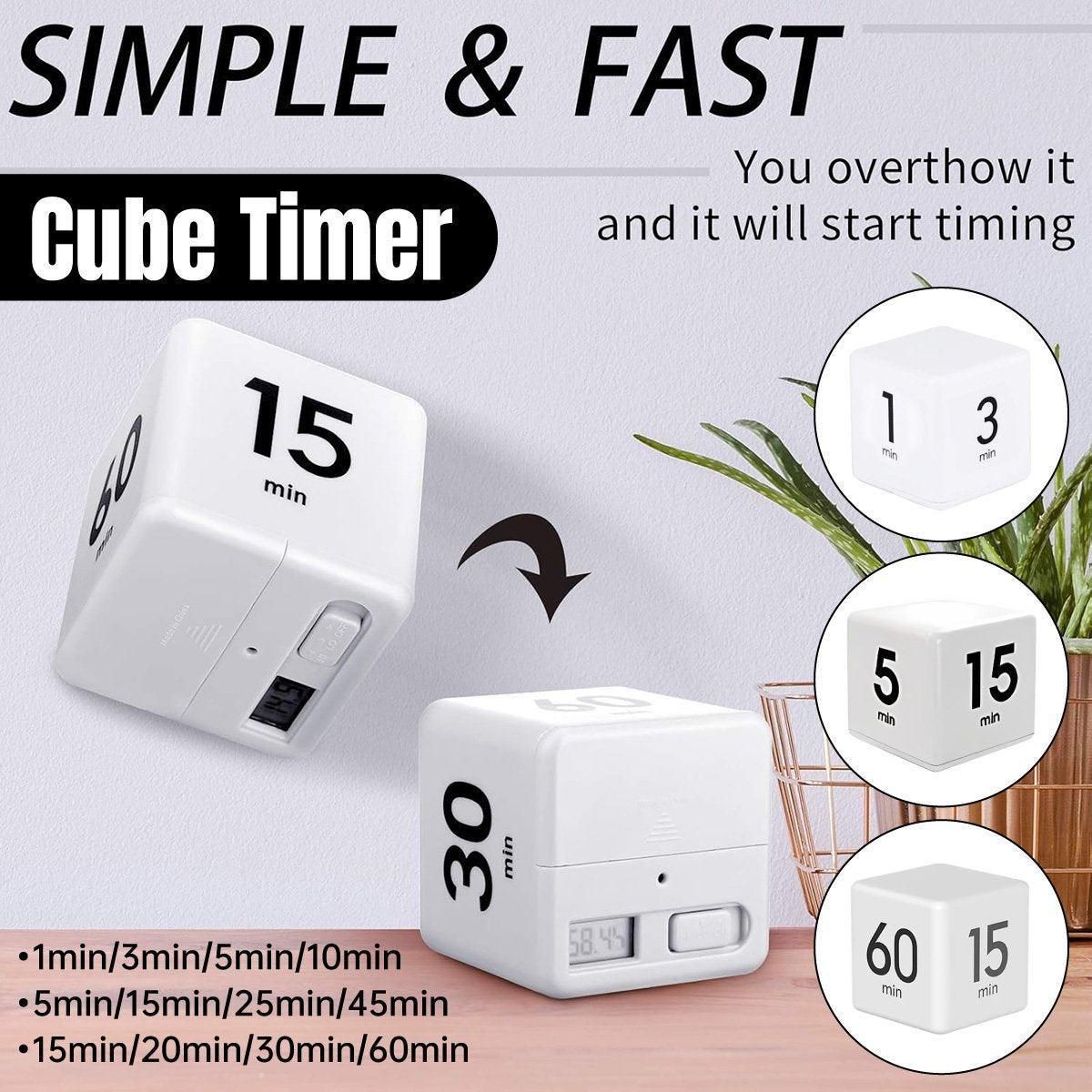 Cubic Timer for Students Time Management Study Exercise Reminder Tool Adjustable - 1-3-5-10 V528-TIMER-1-3-5-10-697510