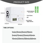 Cubic Timer for Students Time Management Study Exercise Reminder Tool Adjustable - 1-3-5-10 V528-TIMER-1-3-5-10-697510