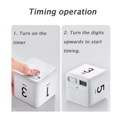 Cubic Timer for Students Time Management Study Exercise Reminder Tool Adjustable - 1-3-5-10 V528-TIMER-1-3-5-10-697510