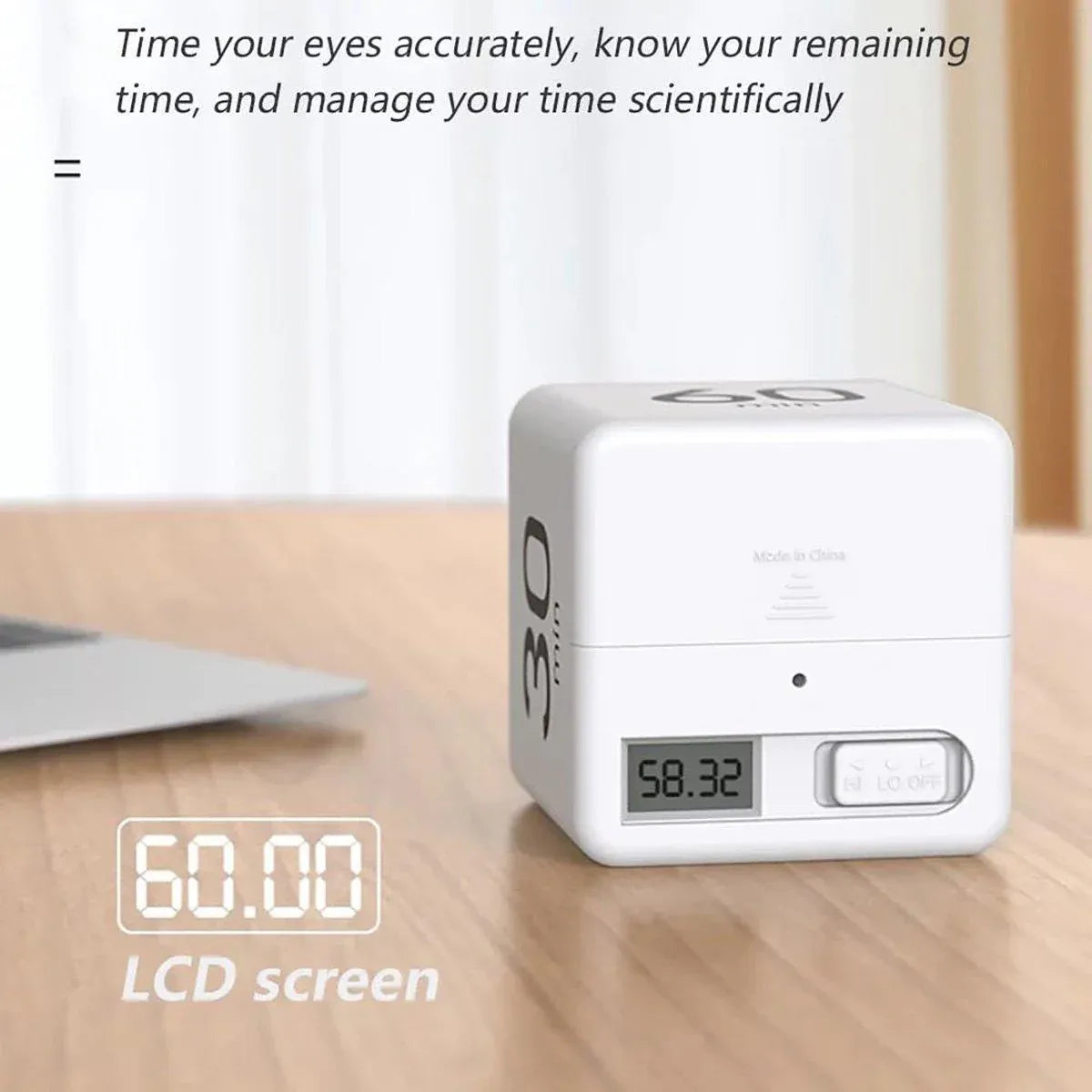 Cubic Timer for Students Time Management Study Exercise Reminder Tool Adjustable - 1-3-5-10 V528-TIMER-1-3-5-10-697510