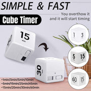 Cubic Timer for Students Time Management Study Exercise Reminder Tool Adjustable - 25-5-45-15 V528-TIMER-25-5-45-15-995076