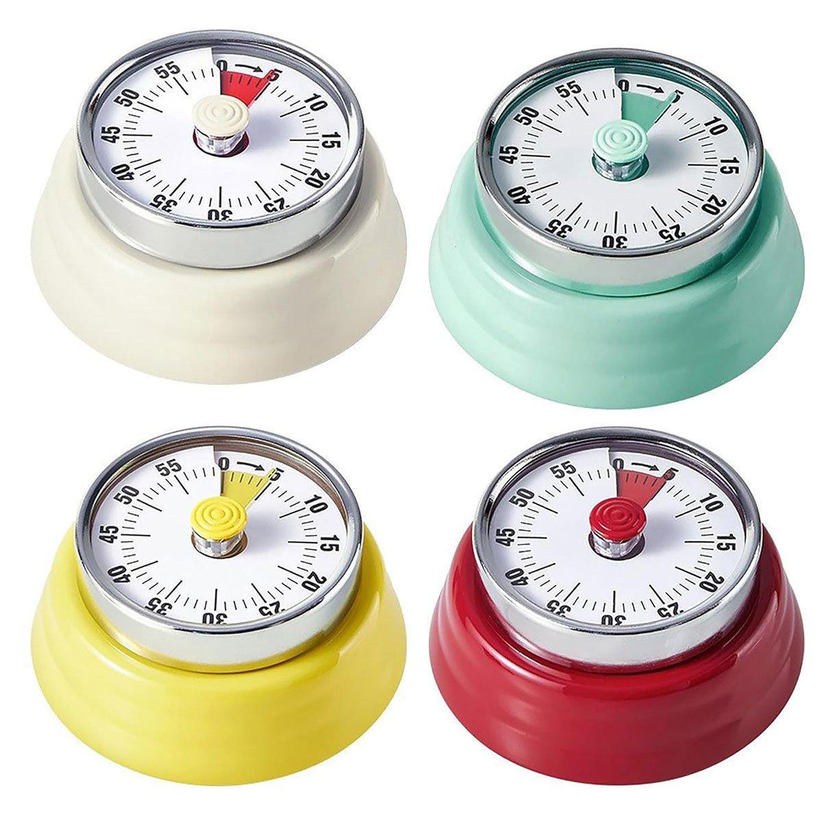 60 Minutes Visual Analog Timer Countdown Clock Time Management Kitchen Tool - Red V528-TIMER-RED-379263