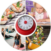 60 Minutes Visual Analog Timer Countdown Clock Time Management Kitchen Tool - Red V528-TIMER-RED-379263