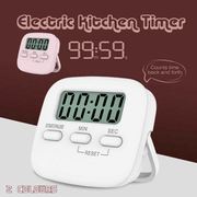 Digital Kitchen Timer 99 Minute Countdown Clock With LCD Display and Metal Mount - Pink V528-TIMERT05-PINK-587744