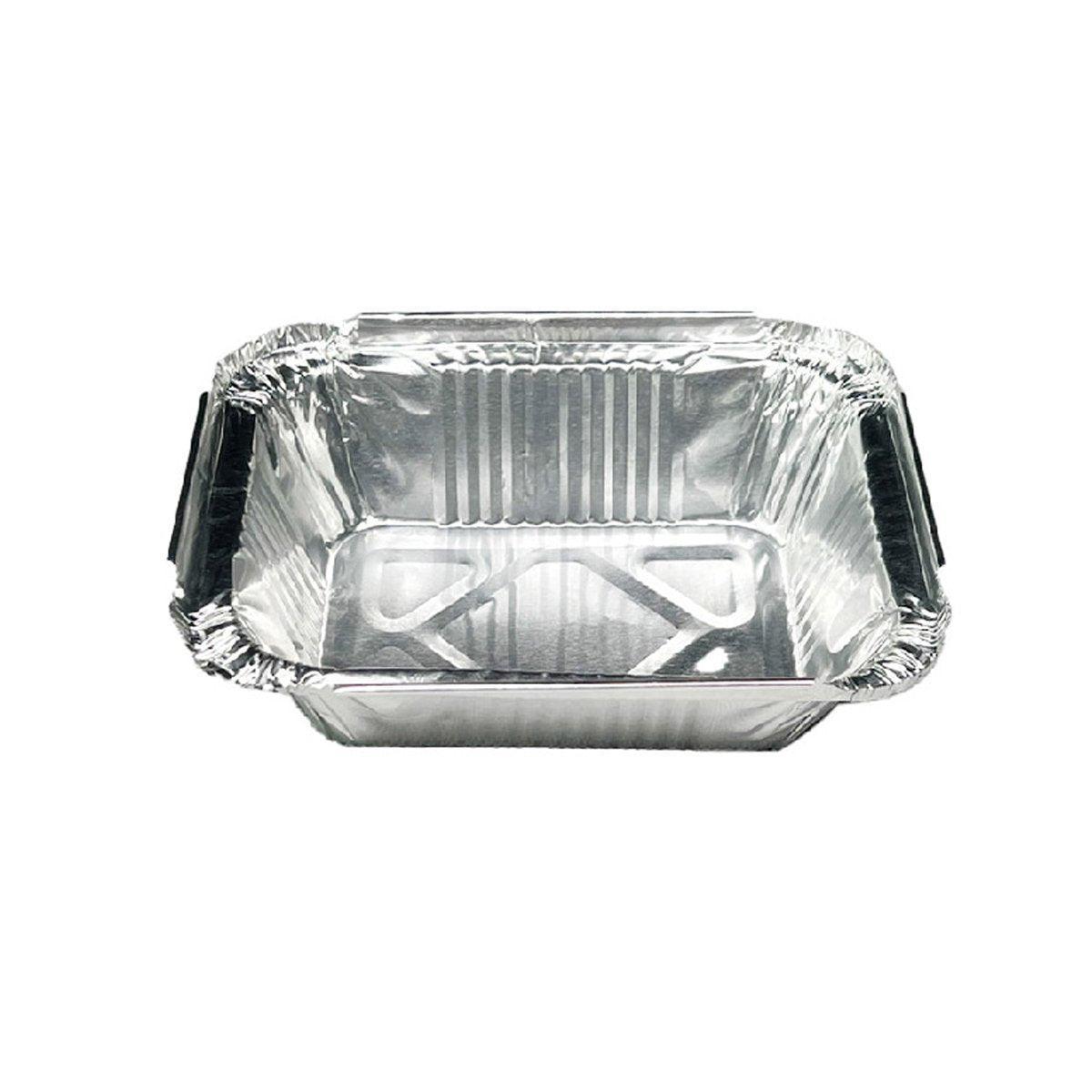 125PCS Disposable Quadrate Tin Foil Pans Oven Grill Safe Non-Stick Baking Trays - 125pcs-600ml V528-TINFOIL-BOX-125PCS-600ML-917404