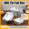 125PCS Disposable Quadrate Tin Foil Pans Oven Grill Safe Non-Stick Baking Trays - 125pcs-700ml V528-TINFOIL-BOX-125PCS-700ML-975456