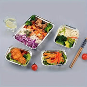 125PCS Disposable Quadrate Tin Foil Pans Oven Grill Safe Non-Stick Baking Trays - 125pcs-700ml V528-TINFOIL-BOX-125PCS-700ML-975456