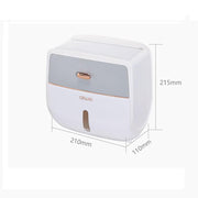 Wall-Mounted Toilet Tissue Paper Roll Holder Storage Box No punching Waterproof - Grey V528-TISSUE-BOX-GREY-179528