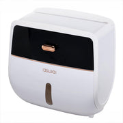 Wall-Mounted Toilet Tissue Paper Roll Holder Storage Box No punching Waterproof - Grey V528-TISSUE-BOX-GREY-179528