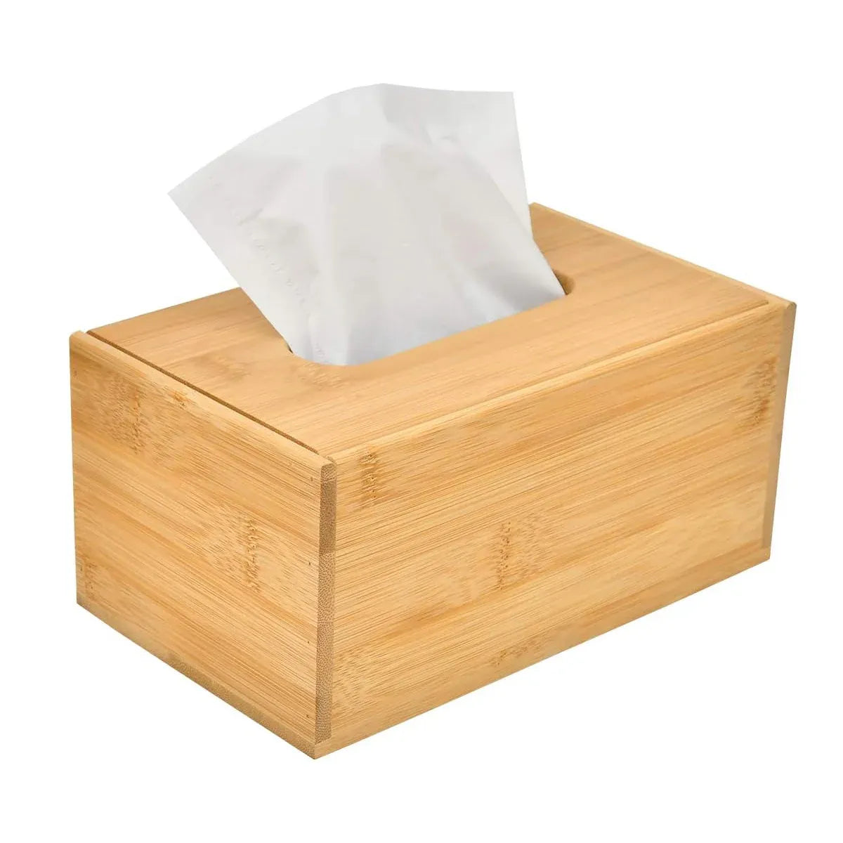 Bamboo Tissue Box Wooden Cover Dispenser Holder Storage Case for Home and Office V528-TISSUE-BOX-M-997908