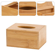 Bamboo Tissue Box Wooden Cover Dispenser Holder Storage Case for Home and Office V528-TISSUE-BOX-M-997908